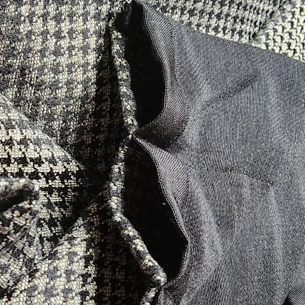 Croscill Oden Tailored Valance – Charcoal Houndstooth 72×20
